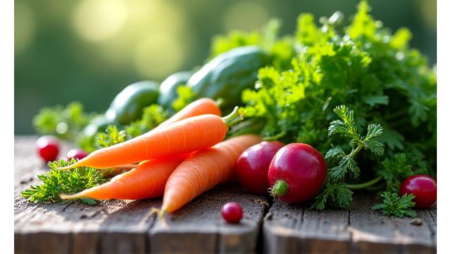 Bio-Gemüse und Kräuter für Katzenfutter