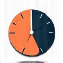 Uhr-Symbol mit 24h für schnelle Antwort