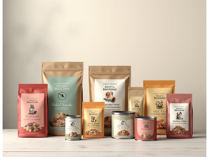Diverse Private Label Tierfutterprodukte mit ansprechendem Design