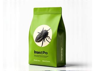 Produktmockup von InsectPro Futterbeutel mit Insektensymbol